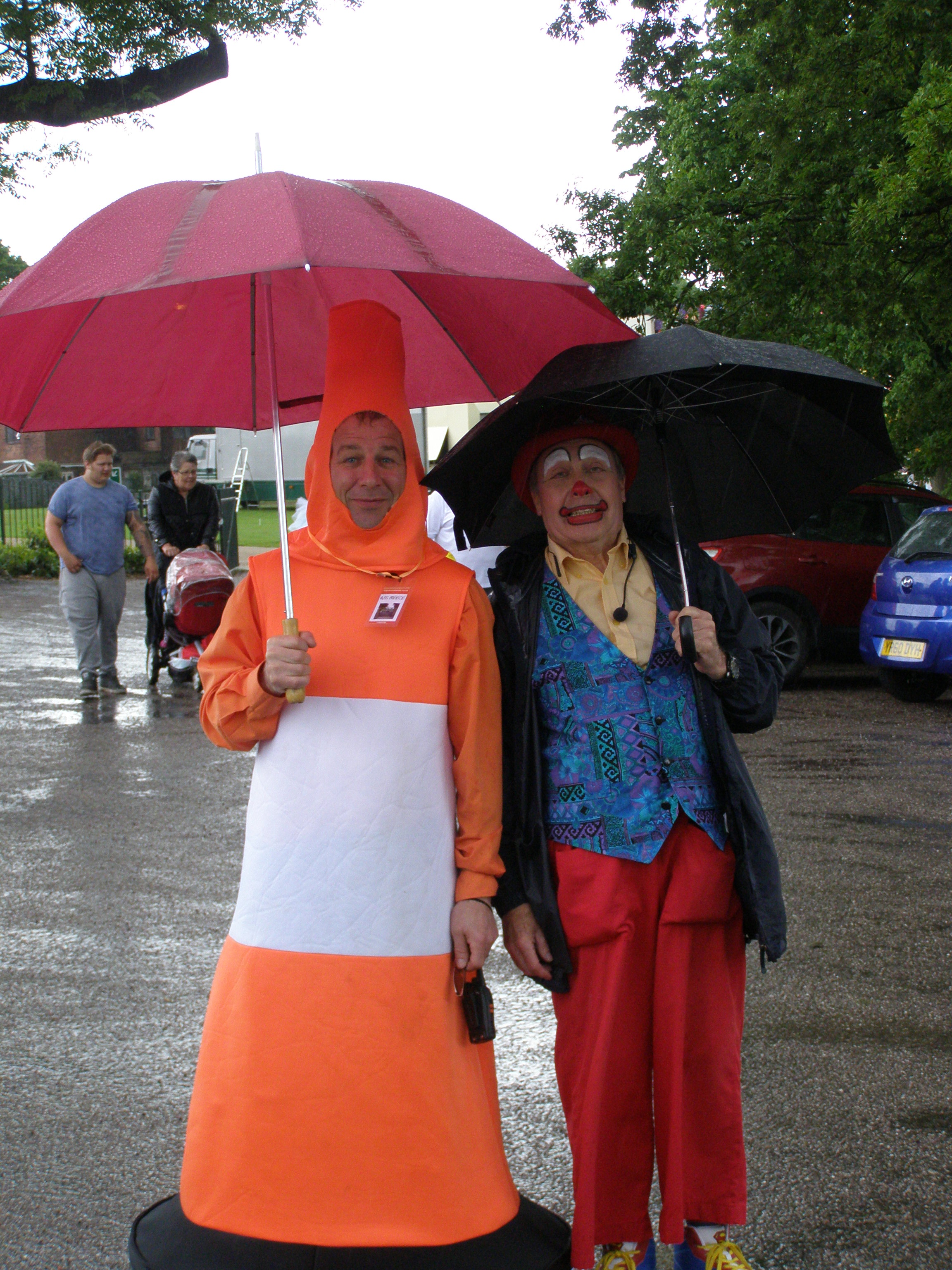 Russ the Cone and Carlo the Clown